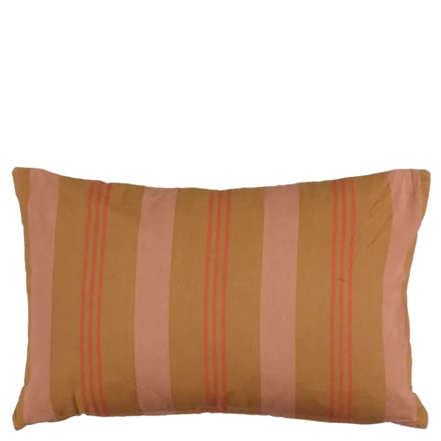 Kussen streep licht bruin - l55xb35xh10cm