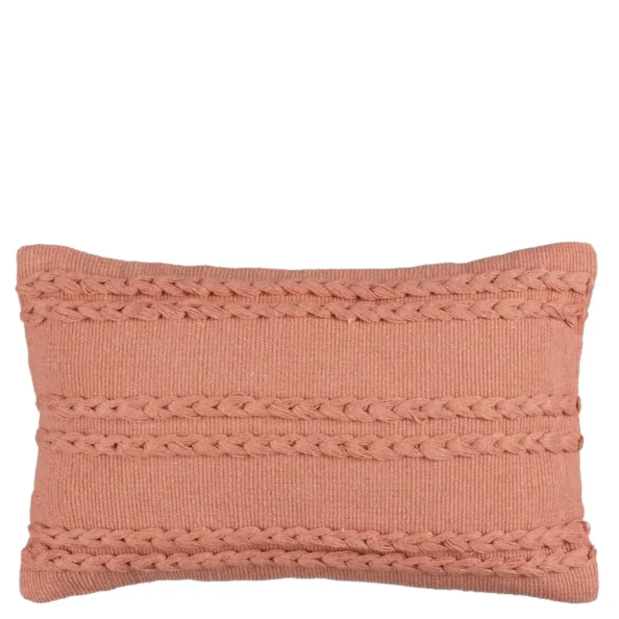 Kussen streep licht bruin - l55xb35xh10cm