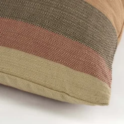 Kussen streep motief aardetinten 55 x 35 cm