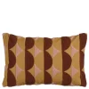 Kussen tufted bruin - l55xb35xh10cm