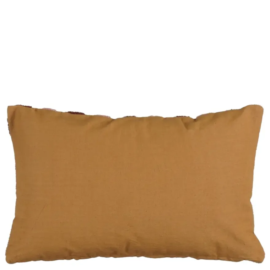 Kussen tufted bruin - l55xb35xh10cm