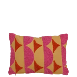 Kussen tufted l.bruin - l35xb25xh10cm