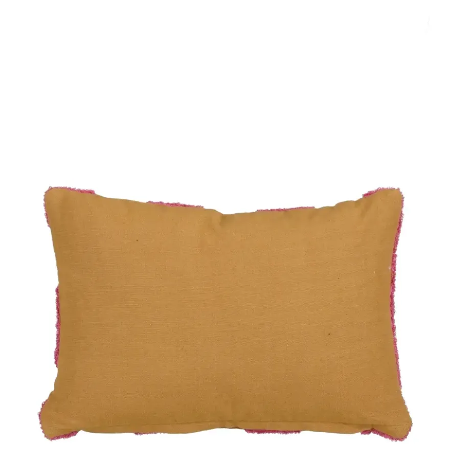 Kussen tufted l.bruin - l35xb25xh10cm