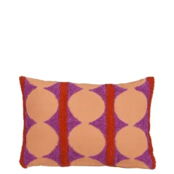 Kussen tufted paars - l35xb25xh10cm