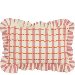 Kussen wave roze - l55xb35xh10cm