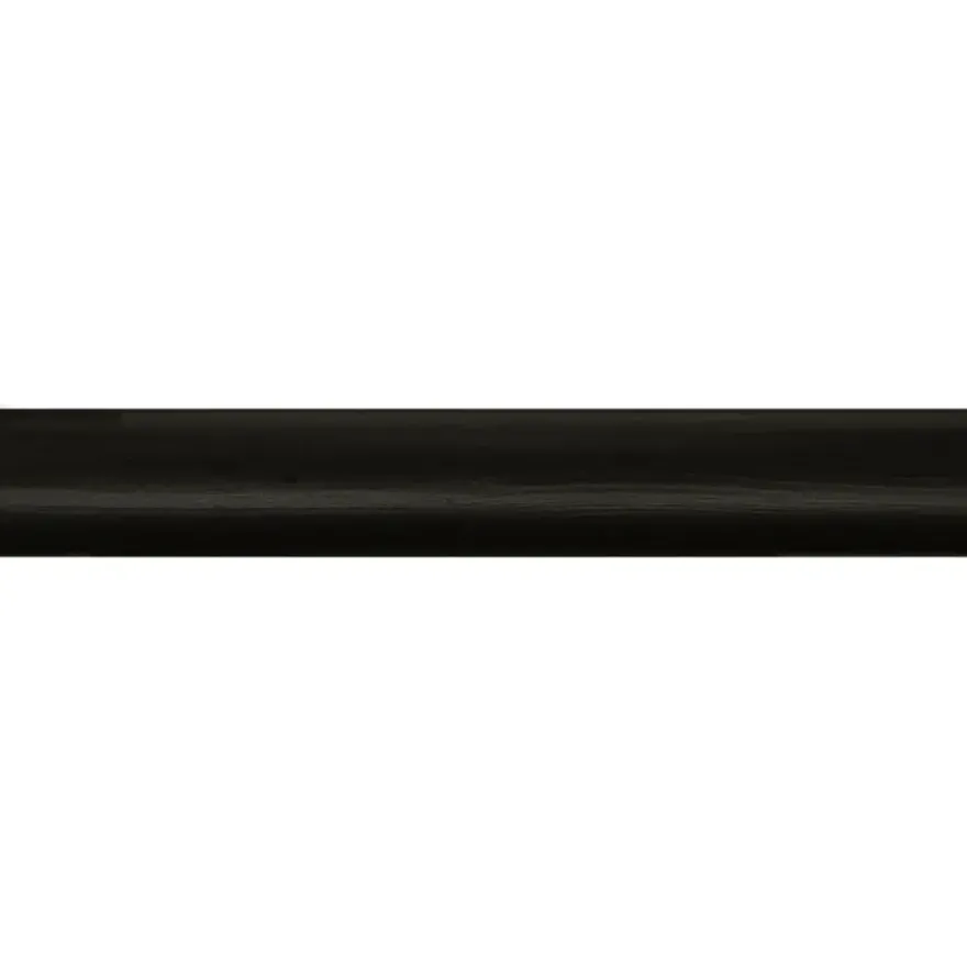 Kwartrond grenen gelakt zwart 16x16mm 270cm