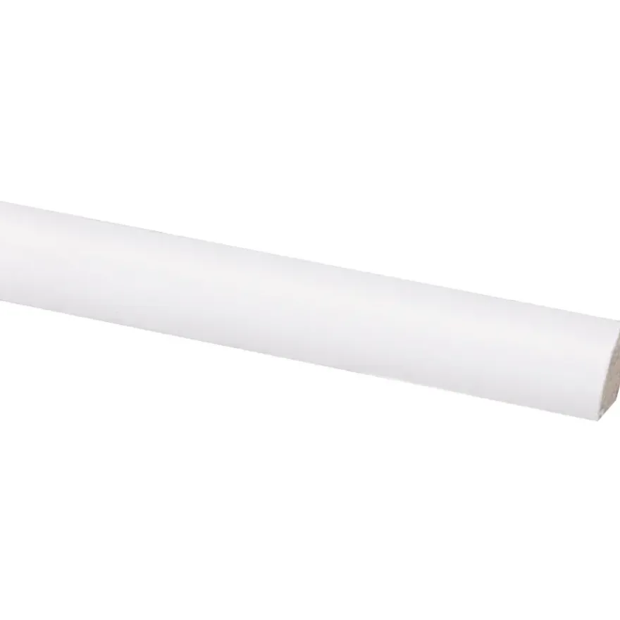 Kwartrond grenen wit gelakt 11x11mm 270cm