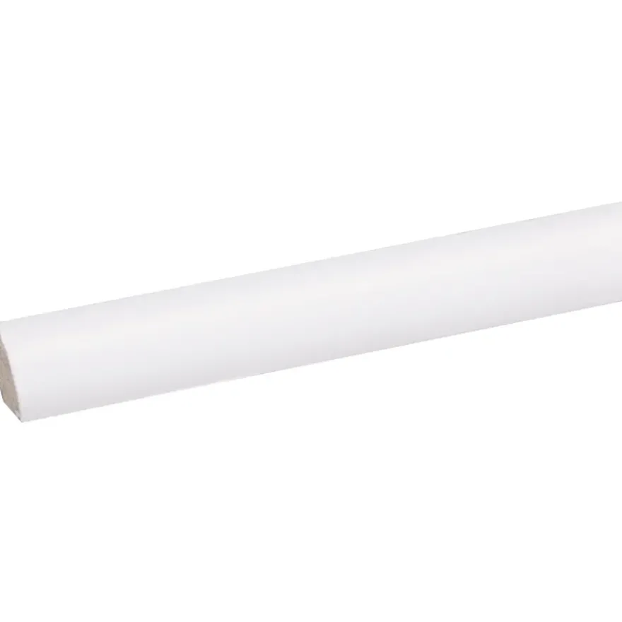 Kwartrond grenen wit gelakt 11x11mm 270cm