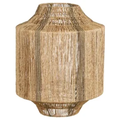 Lantaarn jute d.groen - h51xd40 cm