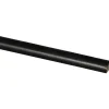 Lat kwartrond grenen zwart gelakt 7x7mm 270cm