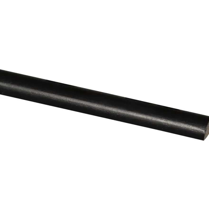 Lat kwartrond grenen zwart gelakt 7x7mm 270cm