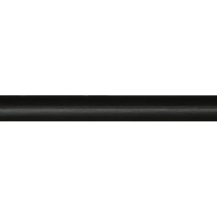 Lat kwartrond grenen zwart gelakt 7x7mm 270cm