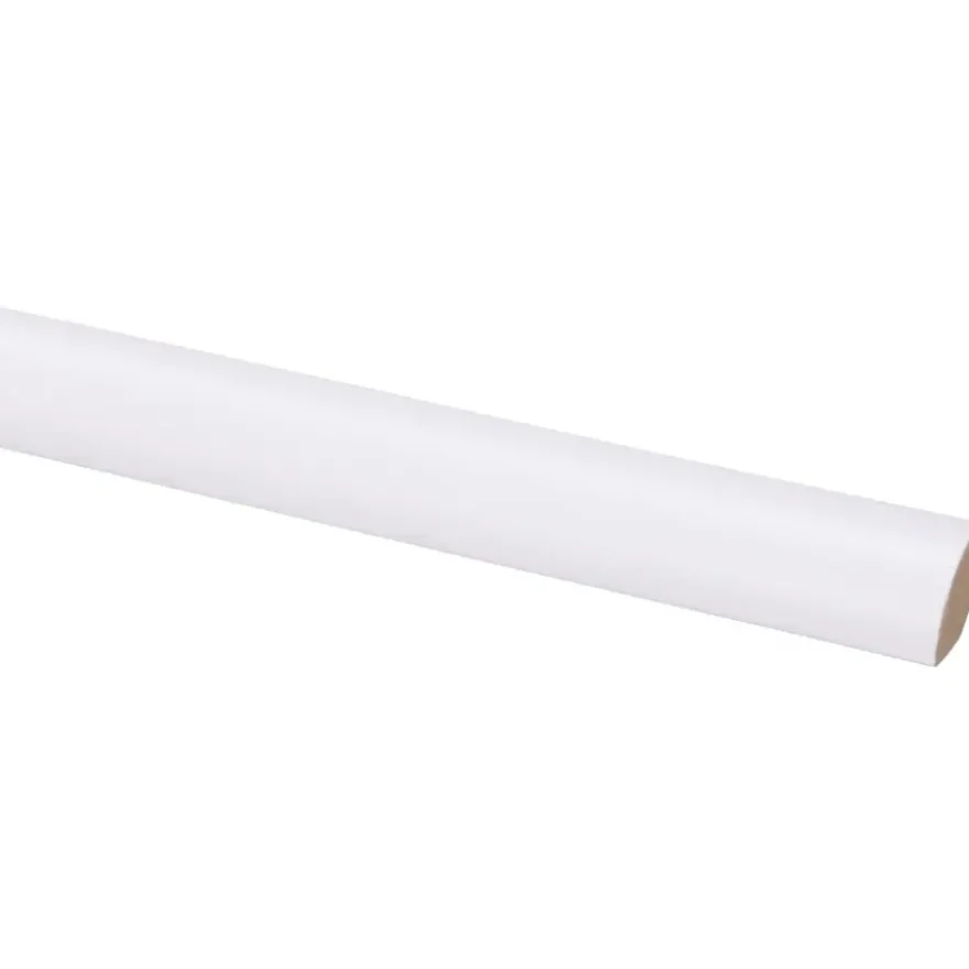 Lat kwartrond MDF wit folie 16x16 mm lengte 260 cm