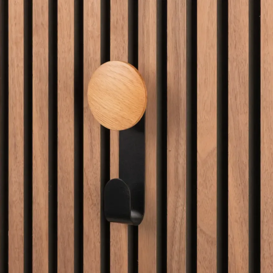 Lattenwand accessoire hanger licht eiken
