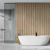 Lattenwand badkamer 260x52 cm licht eiken, dikte 15 mm