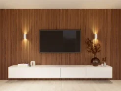 Lattenwand Decowall Acoustic Blend ton sur ton walnoot 260x30cm, 2 stuks (1.56m²)