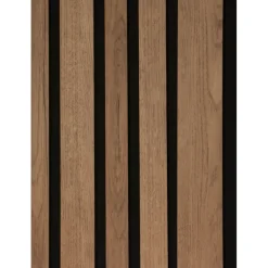 Lattenwand Decowall Acoustic Blend brons eiken, combinatie van verschillende breedtes, 260x30cm, 2 stuks (1.56m2)