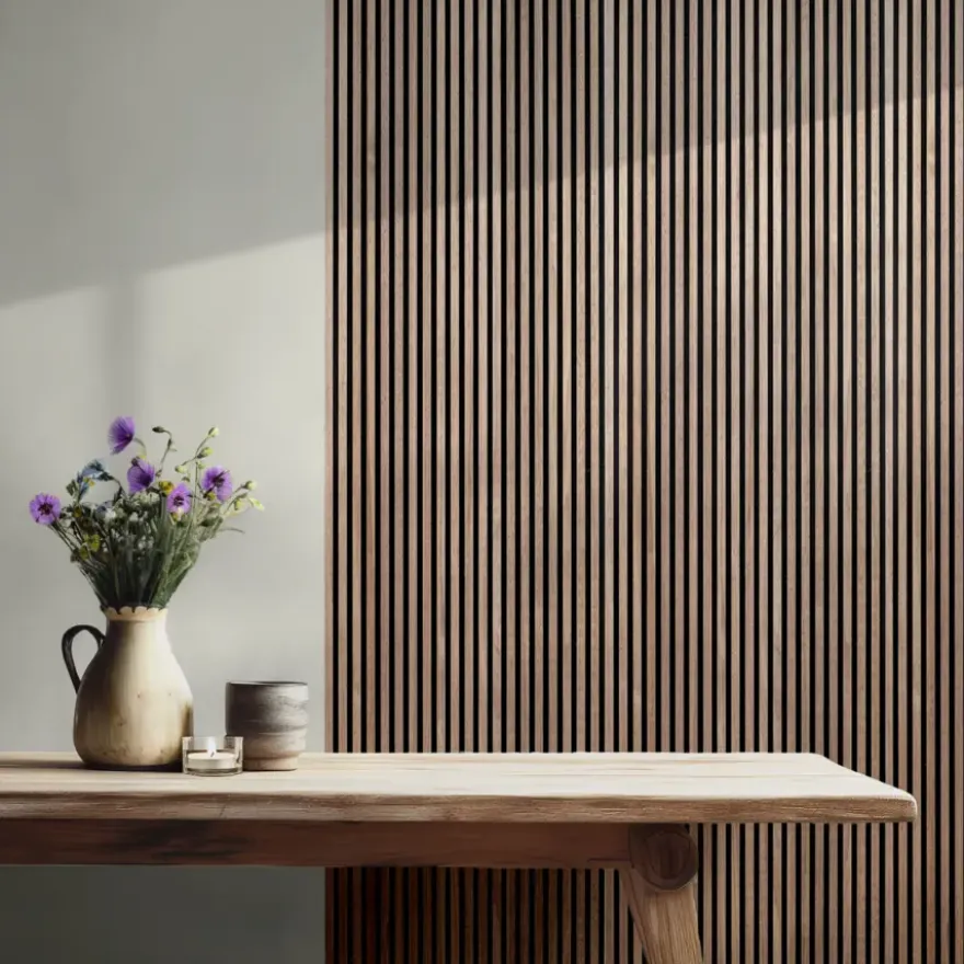 Lattenwand Melbourne 260 x 52 cm walnoot dikte 9,7 mm los