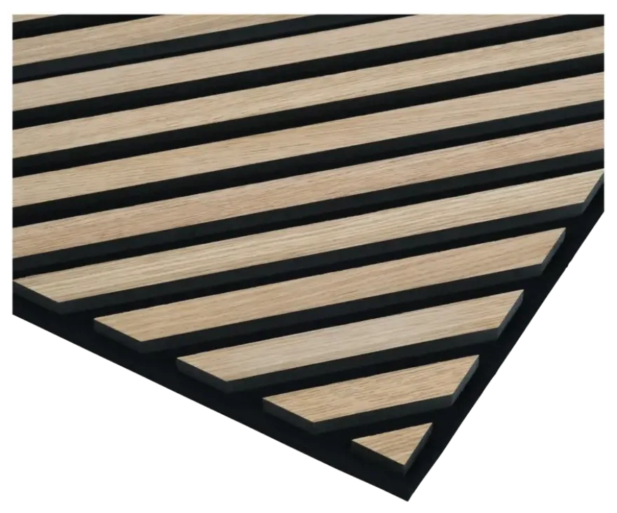 Lattenwand tegel Hongaarse punt licht eiken 55,3x55,3 cm, dikte 22 mm - 2 stuks per pak