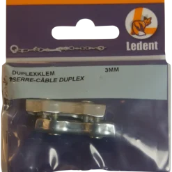 Ledent draadklem duplex 3 mm 2 stuks