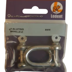 Ledent D-sluiting verzinkt 8 mm