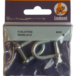 Ledent D-sluiting verzinkt 6 mm (2 stuks)