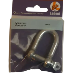 Ledent D-sluiting verzinkt 10 mm