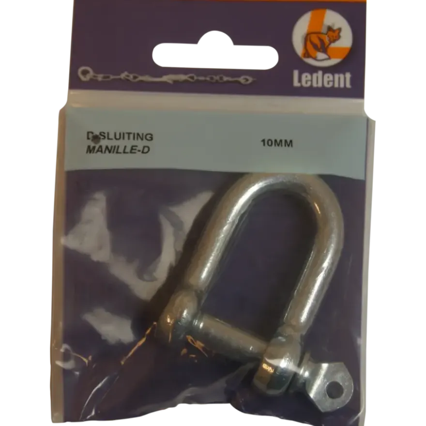 Ledent D-sluiting verzinkt 10 mm