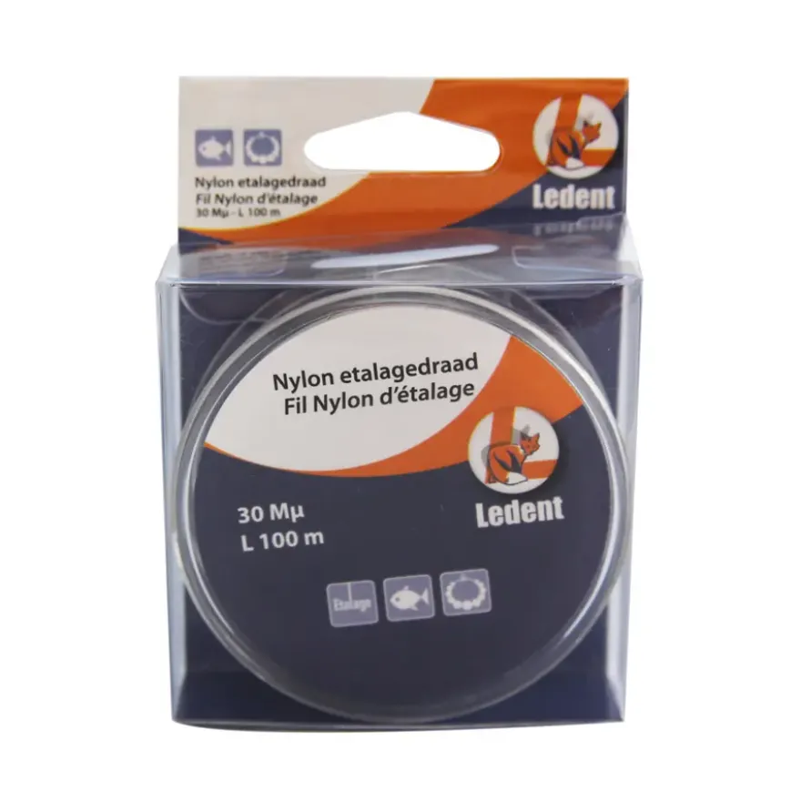 Ledent etalagedraad wit Ø0,3 mm / 100m wit
