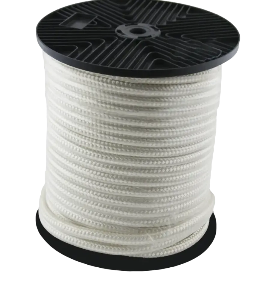 Ledent gevlochten touw wit nylon 4 mm 50 m