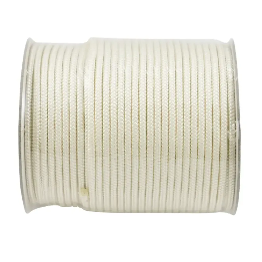 Ledent gevlochten touw wit nylon 4 mm 50 m