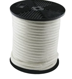 Ledent gevlochten touw wit nylon 3 mm 50 m