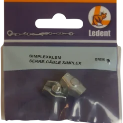 Ledent kabelklem simplex tot Ø 2 mm verzinkt (2 stuks)