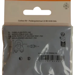 Ledent kabelklem tot Ø 3 mm rvs (4 stuks)