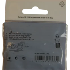 Ledent karabijnhaak verzinkt 8x80 mm
