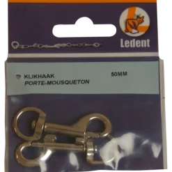 Ledent musketonhaak vernikkeld 50 mm 2 stuks