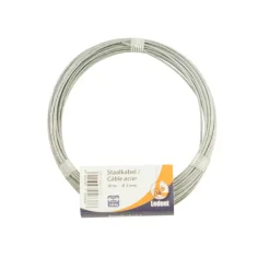 Ledent staaldraad grijs Ø2 mm / 10 m
