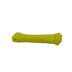 Ledent touw gevlochten fluogeel nylon 4 mm 20 m