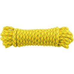 Ledent touw gevlochten pp geel/rood/groen Ø10 mm / 10 m