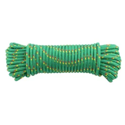 Ledent touw gevlochten pp groen/rood/geel Ø8 mm / 20 m