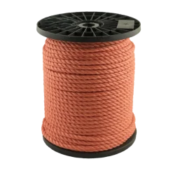 Ledent touw oranje polypropyleen 10 mm per meter