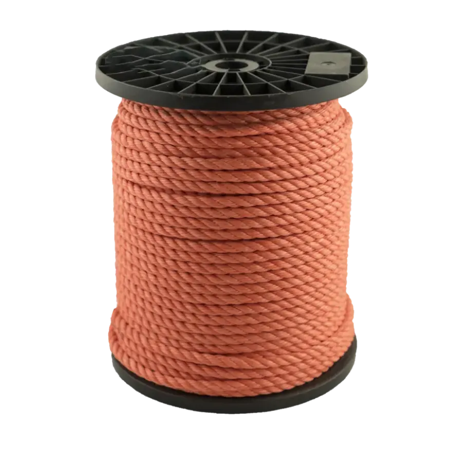Ledent touw oranje polypropyleen 10 mm per meter