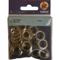 Ledent zeilringen messing 11 mm 20 stuks