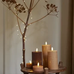 LED kaars wax donker bruin