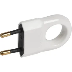 Legrand Eurostekker met Trekoog Wit