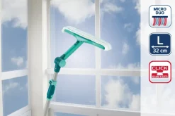 Leifheit Raamwisser 4in1 32 cm met telescoopsteel en draaiknop (110-190 cm) click system