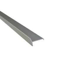 Lekdorpel aluminium zilver 25x19x1x2000mm