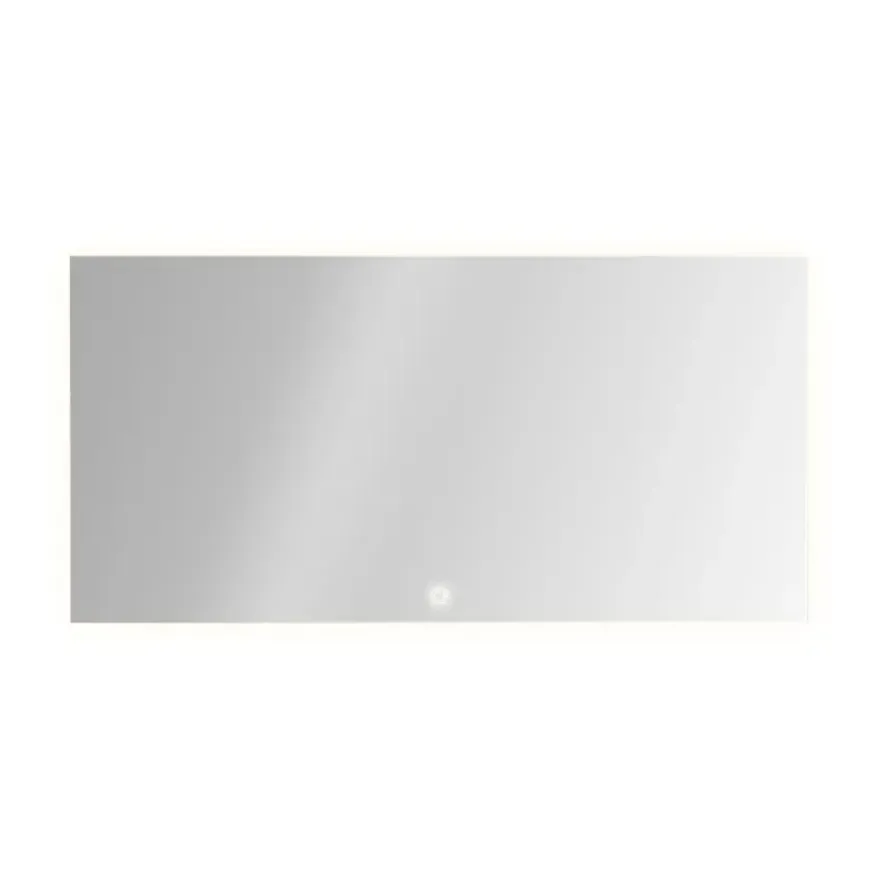 Livin'flame infrarood spiegelpaneel met verlichting rechthoek 60 x 120 cm RVS