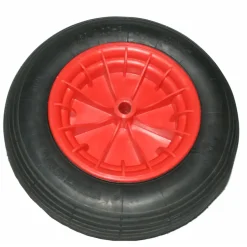 Los wiel rubber 400mm met as 20mm tot 200kg