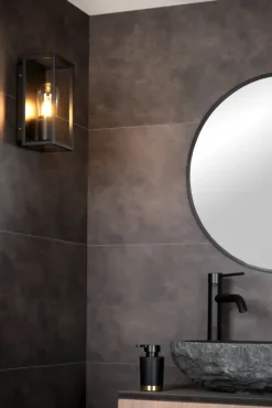 Lucide badkamer wandlamp Carlyn zwart
